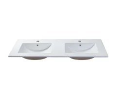 Rechthoekige Keramische Wastafel - Wit - 122 X 46,5 Cm - Motiac
