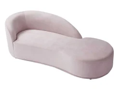 Rechtse Chaise Longue Met Bekleding In Roze Fluweel Lonigo Van Pascal Morabito