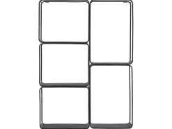 Rek - 5 Plankjes - Metaal - Zwart - Asunta