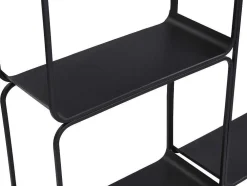 Rek - 5 Plankjes - Metaal - Zwart - Asunta
