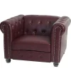 Relaxfauteuil Edinburgh Ronde Poten, Ronde Poten, Roodbruin