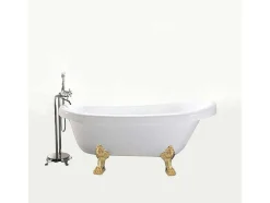 Retro Vrijstaand Bad 170 X 80 Cm Met Gouden Pootjes Marigold