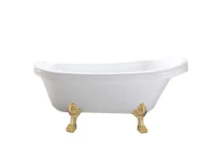 Retro Vrijstaand Bad 170 X 80 Cm Met Gouden Pootjes Marigold