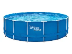 Rond Buisvormig Zwembad Met Cartridge Filterpomp - D457 X H122 Cm - Blauw - Lacanau