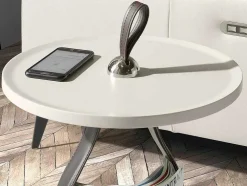 Ronde Chocoladebruine Kunstleren Hoektafel 2067 Angel Cerda