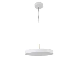 Ronde Design-Hanglamp Met Ledverlichting Van Metaal - D45 Cm - Wit - Vaughan