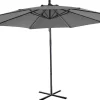Ronde Hangparasol - Grijs - Staal - Ledverlichting - Diameter: 2,93 M - Pocota