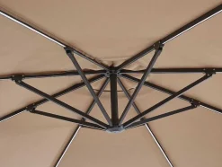 Ronde Hangparasol - Taupe - Staal - Ledverlichting - Diameter: 2,93 M - Pocota