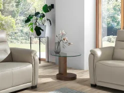 Ronde Notenhouten Hoektafel 2036 Angel Cerda