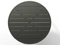 Ronde Tuintafel D110 Van Metaal - Donkergrijs - Mirmande