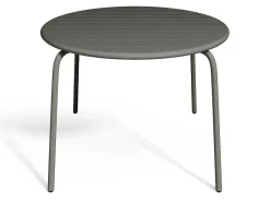 Ronde Tuintafel D110 Van Metaal - Donkergrijs - Mirmande
