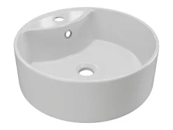 Ronde Wastafel Om Neer Te Zetten Van Wit Keramiek - 40 Cm - Darini
