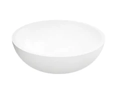 Ronde Wastafel Van Solid Surface - 40 Cm - Wit - Imja