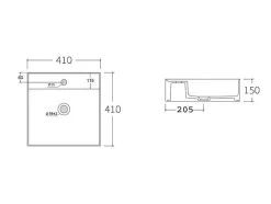 Roze Gestreept Hangmeubel Voor Badkamer Met Wastafel Om Erop Te Plaatsen - 60 Cm - Satara