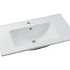 Roze Gestreept Hangmeubel Voor Badkamer Met Inbouwwastafel - 80 Cm - Satara