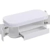 Salontafel Met 4 Kasten En 1 Lade - Leds - Mdf - Witgelakt - Vandana