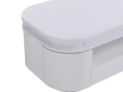 Salontafel Met 4 Kasten En 1 Lade - Leds - Mdf - Witgelakt - Vandana