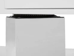 Salontafel Met Draaibaar Tafelblad, 2 Lades En 2 Nissen - Mdf - Wit Gelakt - Ilya