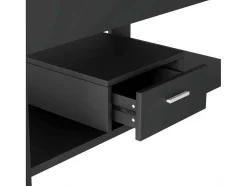 Salontafel Met Een Lade - Glazen Blad - Zwart