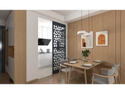 Scheidingswand Verzinkt Staal L88 X H245 Cm Antraciet - Verstelbare Hoogte - Laduna