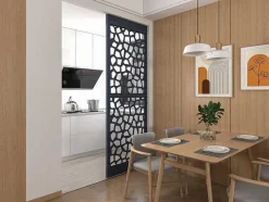 Scheidingswand Verzinkt Staal L88 X H245 Cm Antraciet - Verstelbare Hoogte - Laduna