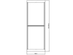 Scheidingswand Verzinkt Staal L88 X H245 Cm Antraciet - Verstelbare Hoogte - Laduna