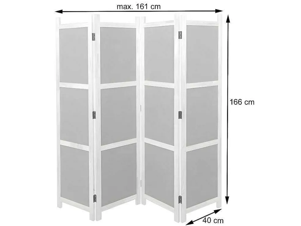 Scherm Mcw-G52, Bruin, 4 Panelen 166X160Cm