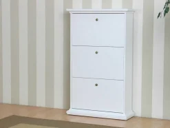 Schoenenkast Wit Venetie Met 3 Kleppen.