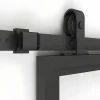 Schuifdeur Sinca - H205Cm X B73Cm - Helder Gehard Glas En Aluminium