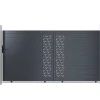 Schuifpoort Van Aluminium Met Motieven - Halfopengewerkt - L. 374 X H. 180 Cm - Antraciet - Gregor