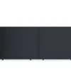Schuifpoort Van Antraciet Opengewerkt Aluminium - L416 X 165 Cm - Nazario