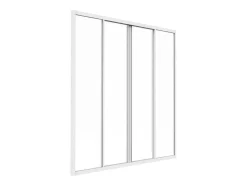 Schuifraam Van Gepoedercoat Wit Aluminium 120 X 130 Cm - Ravena