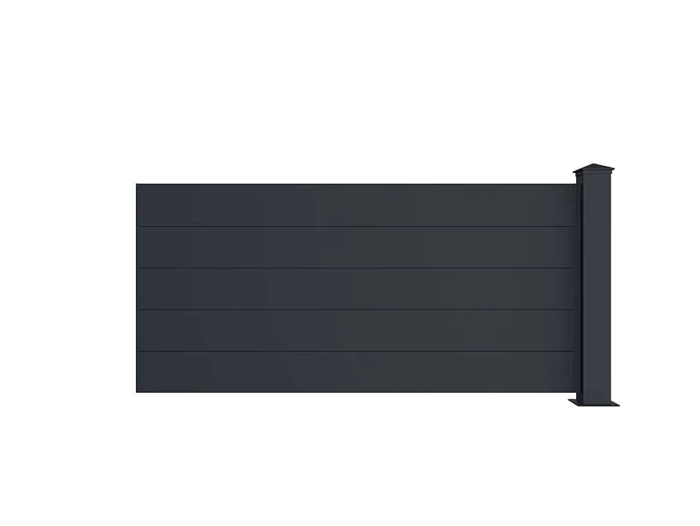 Schuttingverlenging Te Plaatsen H78 X B189 Cm + 1 Paal Antraciet - Otavio