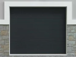 Sectionale Garagedeur Antraciet Met Groefeffect En Somfy Motor - Noria