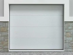 Sectionale Garagedeur Houteffect Wit Met Motor - Prieta