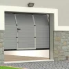 Sectionale Garagedeur Met Groefeffect Centrale Deur Grijs Met Somfy Motor - Noria