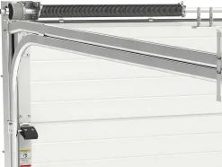 Sectionale Garagedeur Met Groefeffect Centrale Deur Grijs Met Somfy Motor - Noria