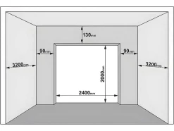 Sectionale Garagedeur Met Glad Effect En Centrale Witte Loopdeur Met Motor - Lavega