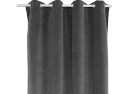 Set 2 Gordijnen Luxe - Polyesterfluweel - 140X260Cm - Grijs