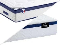 Set Bedbodem En Matras Pocketveren En Vormgeheugen Met Textuur Marquis Van Dreamea - Dikte 30 Cm - 140 X 190 Cm - Blauw
