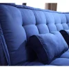 Set Blauwe Slaapbank Mishan En Grijs Tapijt Bunny