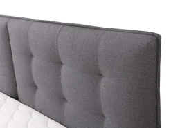 Set Boxspring Met Hoofdbord + Bedbodems Met Opbergruimte + Matras + Dekmatras - 180 X 200 Cm - Antracietkleurige Stof - Perama Van Palacio
