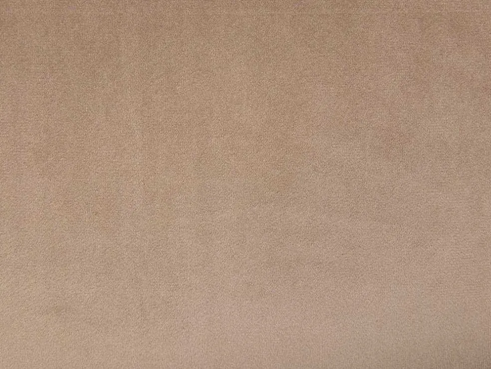 Set Van 2 Barkruk Van Velours En Zwart Metaal - Verstelbare Hoogte - Beige - Eleana