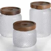 Set Van 3 Conservepotten Voor Voedingswaren - 3 Afmetingen - Glas - Transparant - Festini