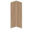 Set Van 2 Douchewandpanelen Met Houteffect Van Aluminium Met Profielen - 2 X L90 X H210 Cm Eneko