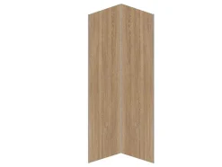 Set Van 2 Douchewandpanelen Met Houteffect Van Aluminium Met Profielen - 2 X L90 X H210 Cm Eneko