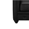 Set Van 2 Fauteuils Chesterfield Van Kunstleer - Zwart