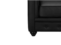 Set Van 2 Fauteuils Chesterfield Van Kunstleer - Zwart