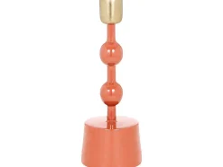 Set Van 2 Geemailleerde Aluminium Kandelaars - H.26,5 Cm En H.22 Cm - Terracotta - Parina