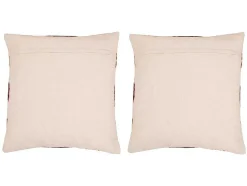 Set Van 2 Getufte En Bedrukte Kussens - 45 X 45 Cm - Katoen - Meerdere Kleuren - Magna